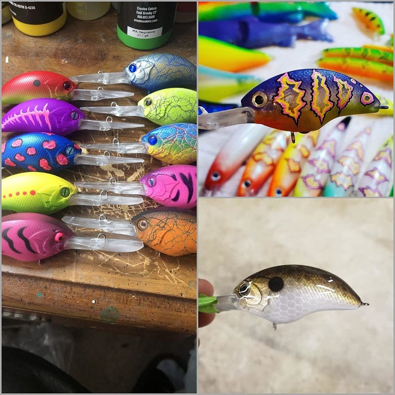 wLure 10 Blank Unpainted Deep Diver Crankbait Fishing Lures with Free Eyes UPC733 - Image 5